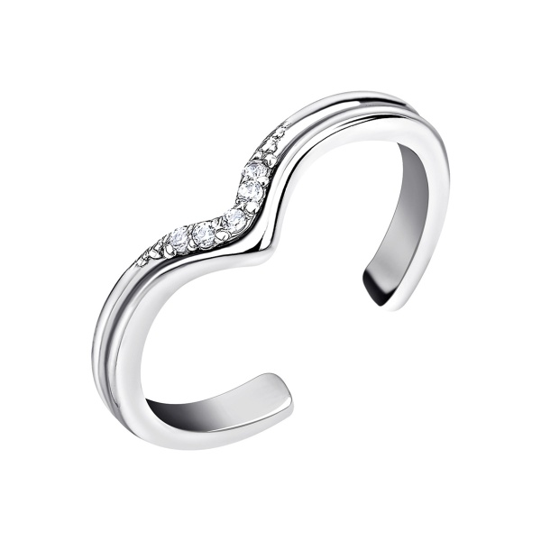 Купить кольцо из серебра с фианитами в интернет-магазине KRASNOE