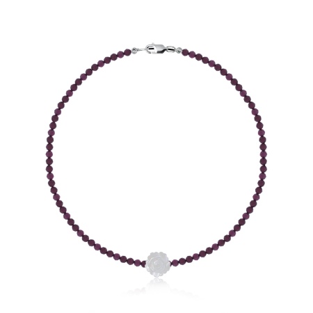Бусы из серебра с гранатом 8340156316-40