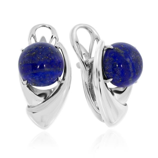 Серьги из серебра с лазуритами 2340472360 от KRASNOE, металл Серебро, вставка Лазурит Серьги из серебра с лазуритами 2340472360 от KRASNOE, металл Серебро, вставка Лазурит
