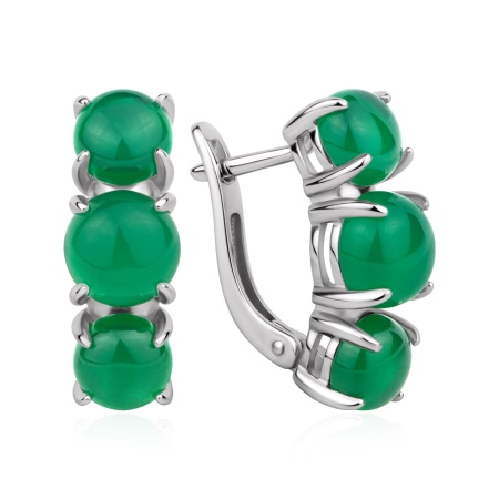 Серьги из серебра с агатом