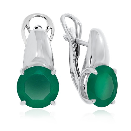 Серьги из серебра с агатами 2340391116-60 от KRASNOE, металл Серебро, вставка Агат