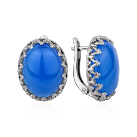 Серьги из серебра с агатами в ювелирном интернет-магазине