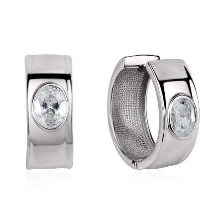 Серьги из серебра с фианитами 2340204974 от KRASNOE, металл Серебро, вставка Фианит