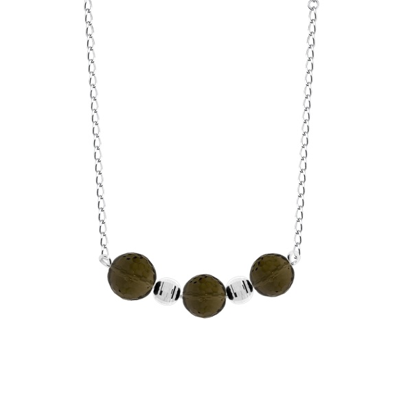 Колье из серебра с топазами