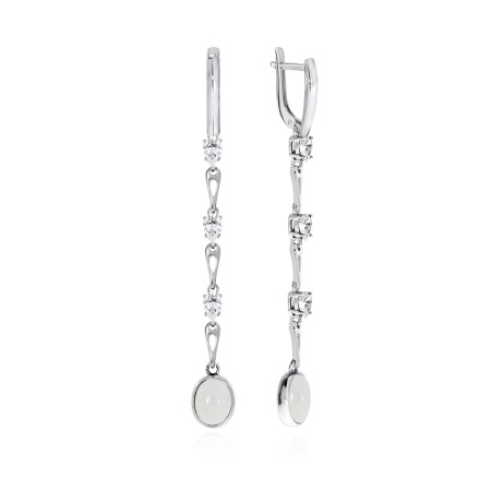 Серьги из серебра с агатом 2340391513-10 от KRASNOE, металл Серебро, вставка Агат