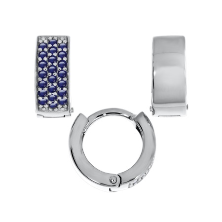 Серьги из серебра с ситаллами