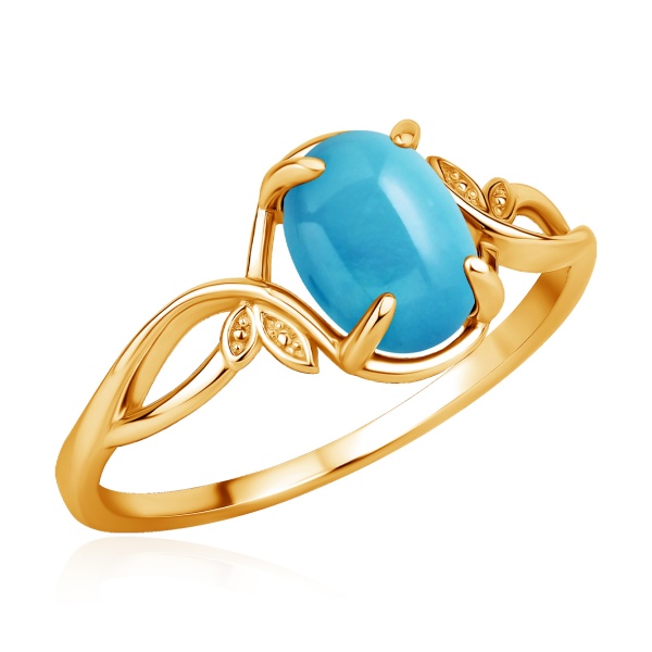 Купить кольцо из серебра с бирюзой в интернет-магазине KRASNOE