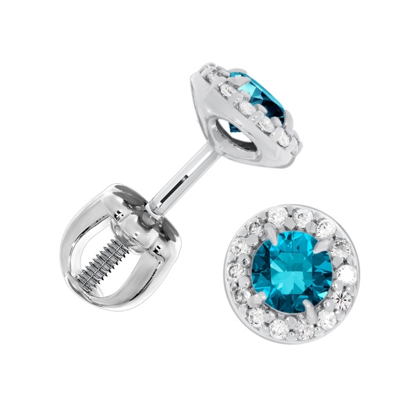 Пусеты из серебра с топазом П340074140л-76 от KRASNOE, металл Серебро, вставка Топаз London Пусеты из серебра с топазом П340074140л-76 от KRASNOE, металл Серебро, вставка Топаз London