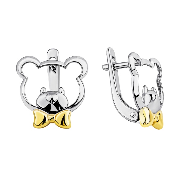 Серьги из серебра без вставок в ювелирном интернет-магазине