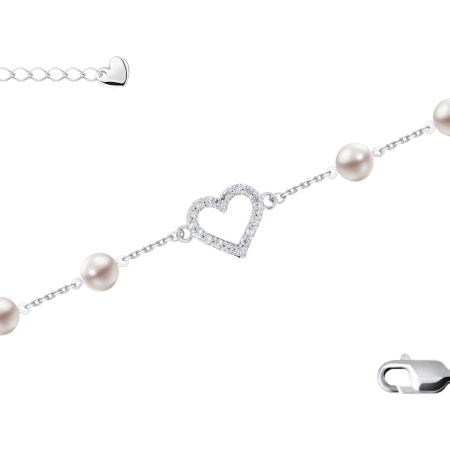 Купить браслет из серебра с фианитом