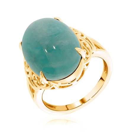 Купить кольцо из серебра с амазонитом в интернет-магазине KRASNOE