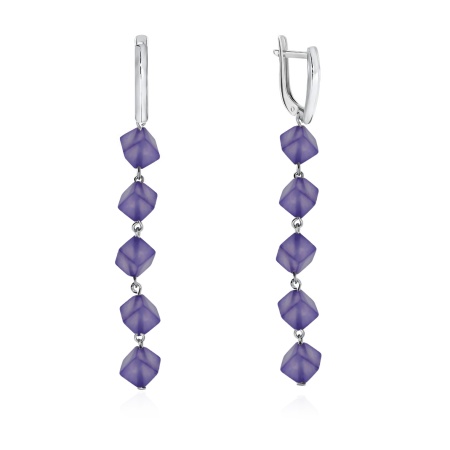 Серьги из серебра с агатами 2340390649-2 от KRASNOE, металл Серебро, вставка Агат