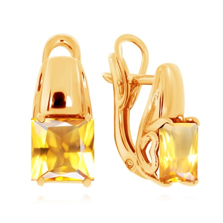 Серьги из серебра с фианитами 2320881533-40 от KRASNOE, металл Серебро, вставка Ситалл