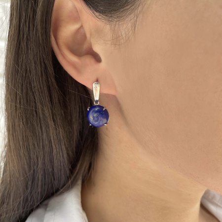 Серьги из серебра с лазуритами