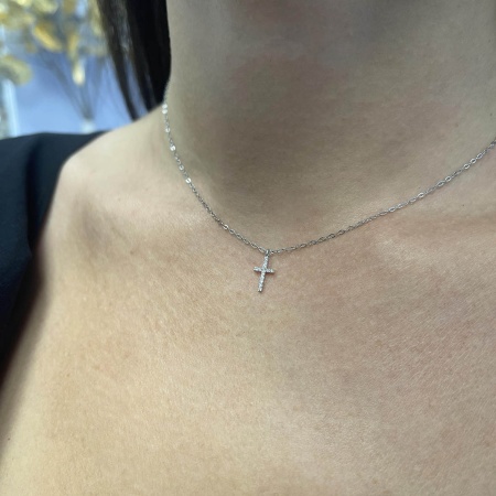 Колье из серебра с фианитами