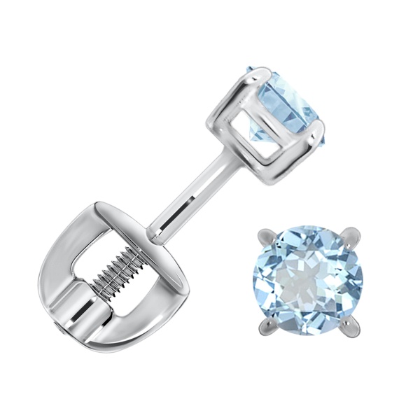 Пусеты из серебра с топазом со скидкой