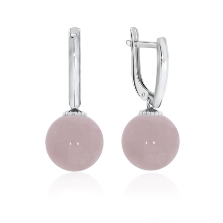 Серьги из серебра с кварцем 2340100833-30 от KRASNOE, металл Серебро, вставка 