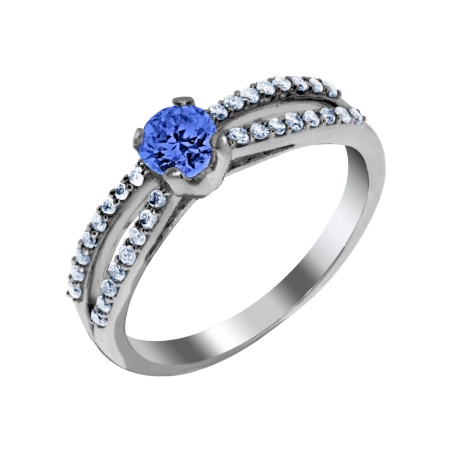 Купить кольцо из серебра с фианитами в интернет-магазине KRASNOE