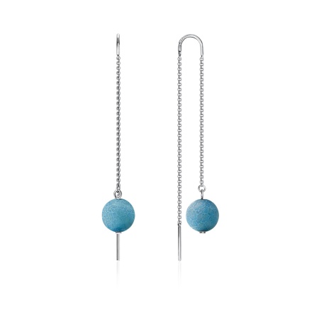 Серьги из серебра с агатами