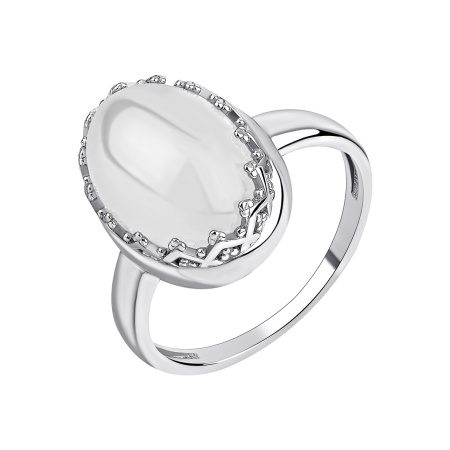 Купить кольцо из серебра с лунным каменем в интернет-магазине KRASNOE