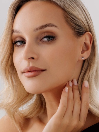 Пусеты из серебра без вставок