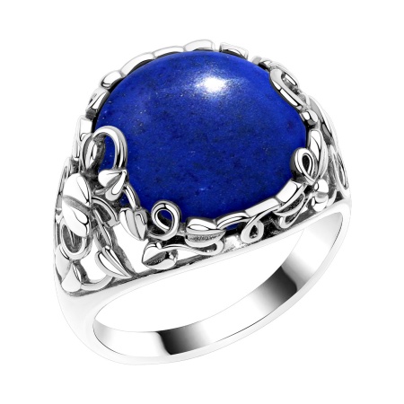 Купить кольцо из серебра с лазуритом в интернет-магазине KRASNOE