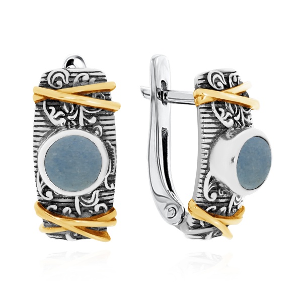 Серьги из серебра с виоланом 2317В01365 от KRASNOE, металл Серебро, вставка Виолан Серьги из серебра с виоланом 2317В01365 от KRASNOE, металл Серебро, вставка Виолан