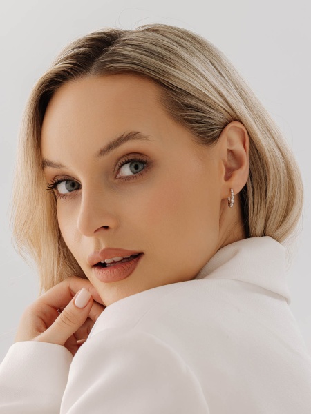 Серьги из серебра без вставок в ювелирном интернет-магазине