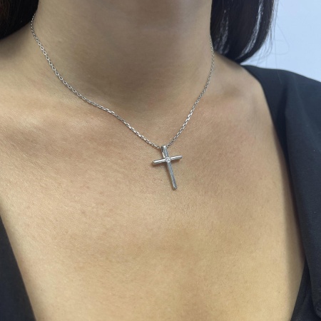 Подвеска из серебра с фианитом