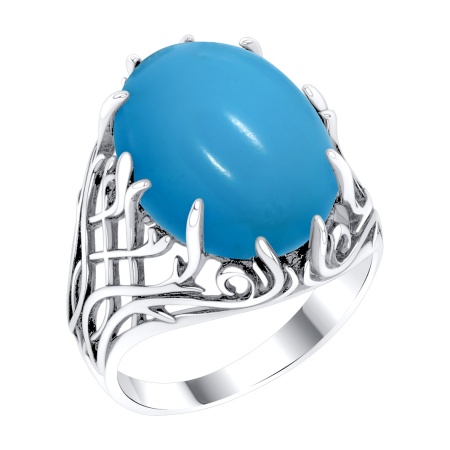Купить кольцо из серебра с бирюзой в интернет-магазине KRASNOE