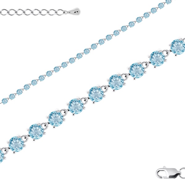 Купить браслет из серебра с топазами