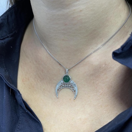 Купить подвеска из серебра с агатом