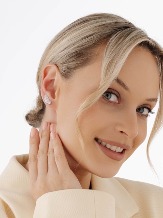 Серьги из серебра без вставок