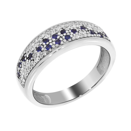 Купить кольцо из серебра с ситаллами и фианитами в интернет-магазине KRASNOE
