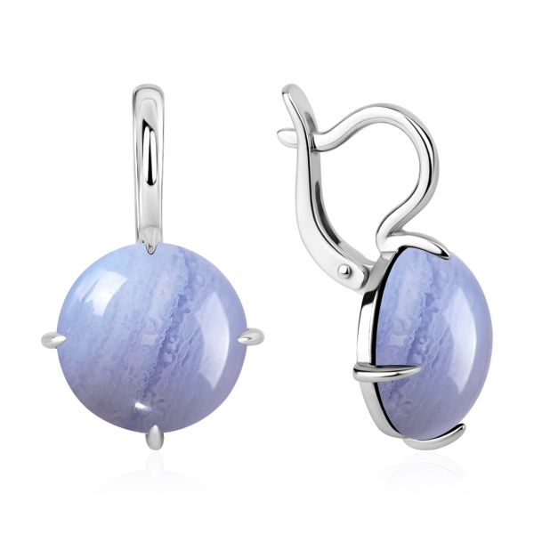 Серьги из серебра с агатами в ювелирном интернет-магазине