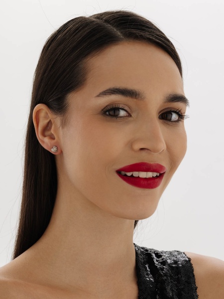 Пусеты из серебра без вставок в ювелирном интернет-магазине