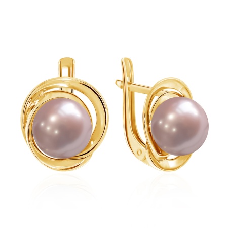 Серьги из серебра с жемчугами 2320050843-46 от KRASNOE, металл Серебро, вставка Жемчуг