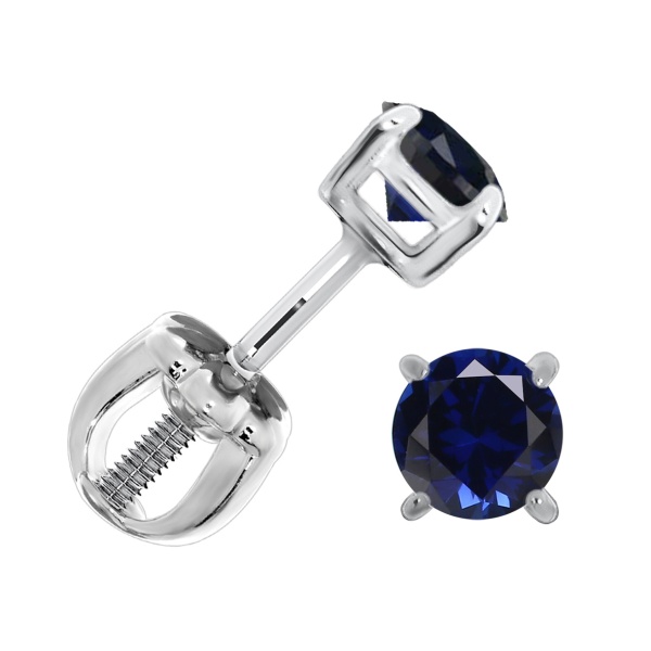 Пусеты из серебра с корундом со скидкой