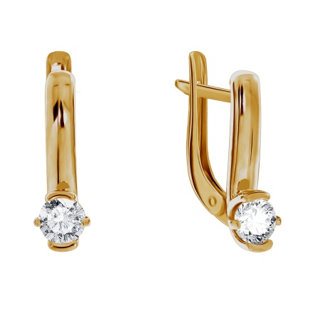 Серьги из серебра с фианитами