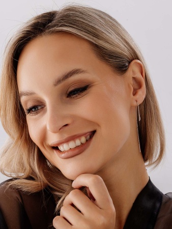 Серьги из серебра без вставок 2340404831 от KRASNOE, металл Серебро, вставка Без вставок