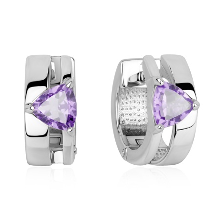 Серьги из серебра с аметистами