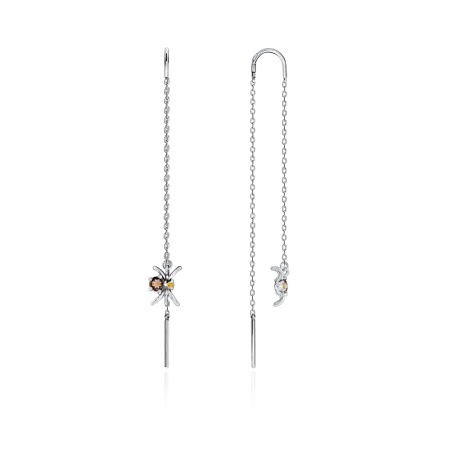 Серьги из серебра с фианитами 2340201251-1-3-40 от KRASNOE, металл Серебро, вставка Фианит