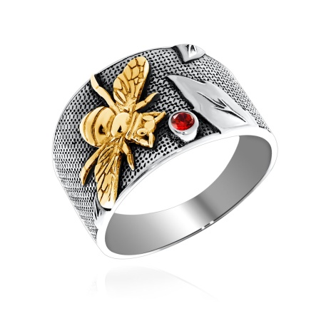 Купить кольцо из серебра с гранатом в интернет-магазине KRASNOE