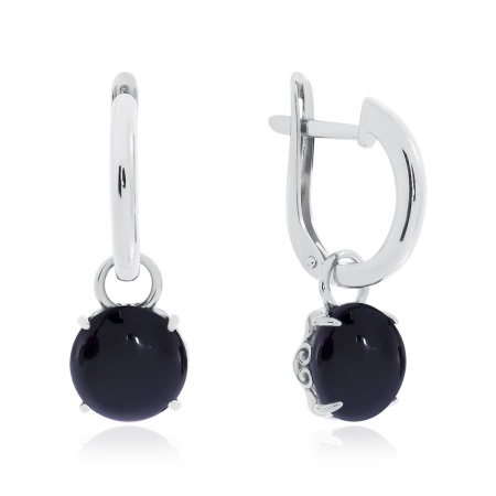 Серьги из серебра с агатами