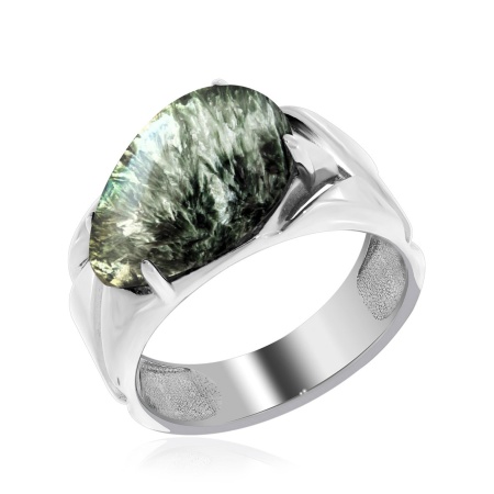 Купить кольцо из серебра с серафинитом в интернет-магазине KRASNOE