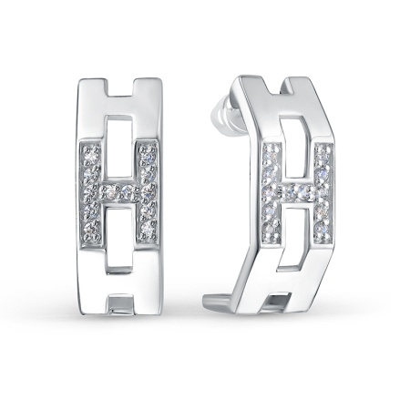 Серьги из серебра с0505374 от KRASNOE, металл Серебро, вставка Фианит