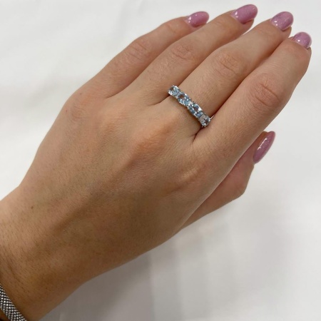 Серьги из серебра с топазами