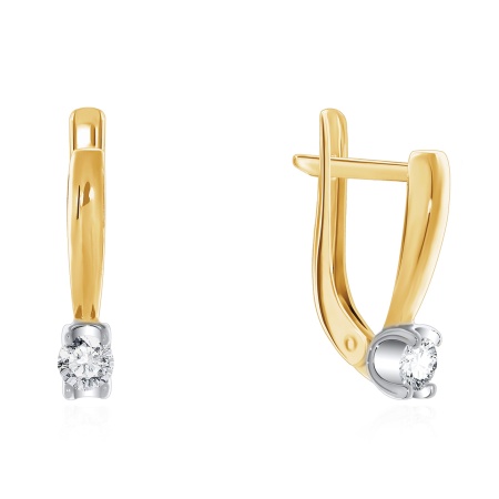 Серьги из серебра с фианитами