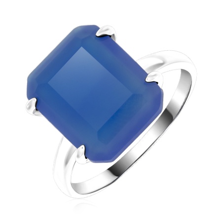 Кольцо из серебра с агатом со скидкой