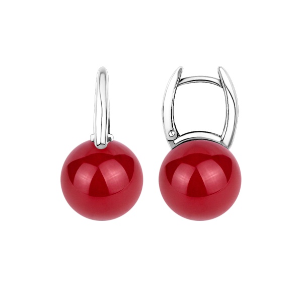 Серьги из серебра с жемчугом